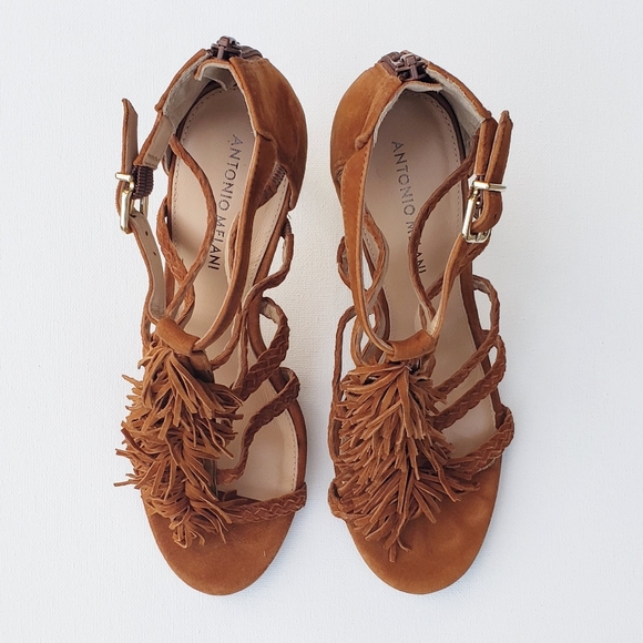 Antonio Melani Fringe Suede Heels - Picture 6 of 10